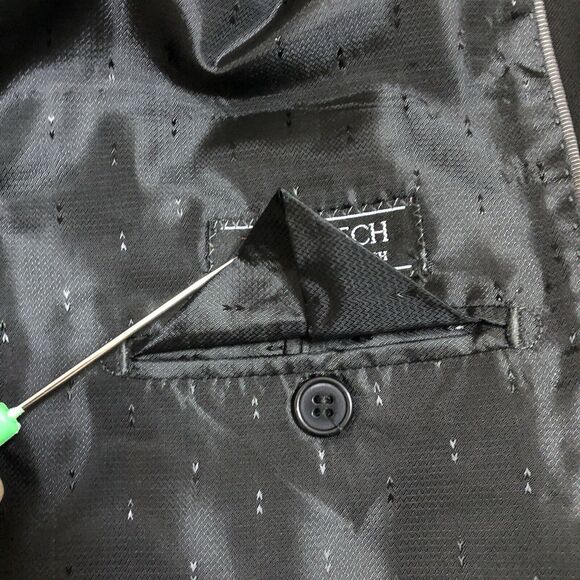 Angelo Rossi Solid Black Hand Tailored Performance Stretch Blazer Men’s 40L - Picture 12 of 16